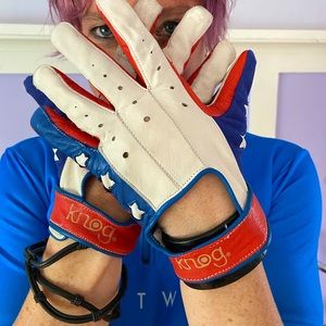 Knight cycling gloves, leather